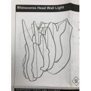 Wholesale Wholesale Joblot Of 24 3D Puzzle Rhinoceros Head Wall Light