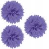 Wholesale Joblot Of 15 Packs Of 3 Purple Fluffy Decorations 40cm