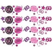 Wholesale One Off Joblot Of 57 Pink 60th Birthday Party Celebration Sparkling Confetti