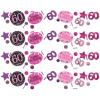 One Off Joblot Of 57 Pink 60th Birthday Party Celebration Sparkling Confetti