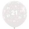 Wholesale Joblot Of 30 Packs Of 25 Amscan 21st Birthday Stars Balloons 12" Round