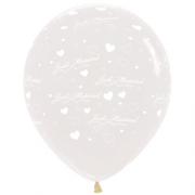 Wholesale Wholesale Joblot Of 30 Packs Of 2 Amscan Clear Just Married Balloons 36" Round