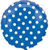 Wholesale Joblot Of 100 Amscan Anagram Blue Polka Dot Foil Balloons 16.5"