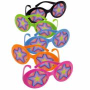 Wholesale One Off Joblot Of 6 Amscan 70s Disco Fever Star Print Glasses (Pack Of 10)