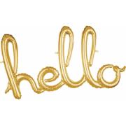 Wholesale Wholesale Joblot Of 30 Amscan Anagram Hello Foil Balloon Gold 39"