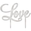 Wholesale Joblot Of 30 Amscan Love Cake Topper In Silver 5