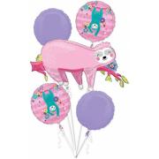 Wholesale One Off Joblot Of 22 Amscan Anagram Cute Sloth Balloon Bouquet (5 Pack)