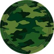 Wholesale Wholesale Joblot Of 48 Amscan Camouflage Army Paper Party Plates 9" (Pack Of 8)