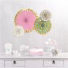 Wholesale Joblot Of 30 Amscan Pastel And Gold Theme Paper Fans Decorations (Pack Of 4)
