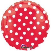 Wholesale Wholesale Joblot Of 100 Amscan Anagram Red Polka Dot Foil Balloons 16.5"