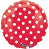 Wholesale Joblot Of 100 Amscan Anagram Red Polka Dot Foil Balloons 16.5