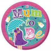 Wholesale Wholesale Joblot Of 50 Amscan Holographic Mum To Be Badge 15cm