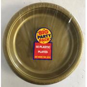 Wholesale Wholesale Joblot Of 10 Amscan Gold Plastic Party Plates 26cm (Pack Of 50)