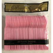 Wholesale Wholesale Joblot Of 24 Amscan Heavy Weight Plastic Spoons Pink (Pack Of 48)