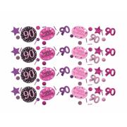 Wholesale Wholesale Joblot Of 36 90th Birthday Celebration Pink Sparkling Confetti 34g
