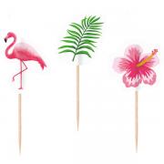 Wholesale Wholesale Joblot Of 40 Amscan Flamingo Tropical Party Picks 8cm (Pack Of 20)
