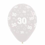 Wholesale Wholesale Joblot Of 30 Packs Of 25 Amscan Clear 30th Birthday Balloons 12"