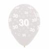 Wholesale Joblot Of 30 Packs Of 25 Amscan Clear 30th Birthday Balloons 12