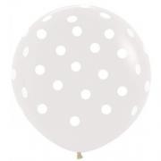 Wholesale Wholesale Joblot Of 30 Packs Of 2 Amscan Crystal Clear Polka Dot Balloons 36"