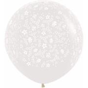 Wholesale Wholesale Joblot Of 30 Packs Of 2 Amscan Crystal Clear Flower Balloons 36"