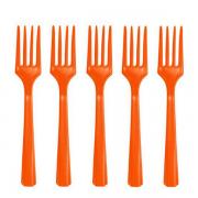 Wholesale Wholesale Joblot Of 24 Amscan Heavy Weight Orange Plastic Forks (Pack Of 48)