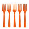 Wholesale Joblot Of 24 Amscan Heavy Weight Orange Plastic Forks (Pack Of 48)