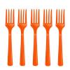 Wholesale Joblot Of 24 Amscan Heavy Weight Orange Plastic Forks (Pack Of 48)
