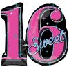 Wholesale Joblot Of 20 Amscan Anagram Sweet 16 SuperShape Foil Balloon 28
