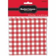 Wholesale Wholesale Joblot Of 50 Amscan Basket Liners Gingham Check (Pack Of 18)