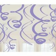 Wholesale Wholesale Joblot Of 30 Amscan Swirl Decorations In Purple 55cm Each (Pack Of 12)