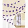 Wholesale Joblot Of 24 Amscan Purple Dot Glitter Garlands Decoration (Pack Of 6)