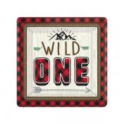 Wholesale Joblot Of 40 Amscan Little Lumberjack Wild ONE 1st Birthday Plates (Pack Of 8)