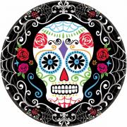 Wholesale Wholesale Joblot Of 20 Amscan Day Of The Dead Paper Plates 10.5" (Pack Of 18)