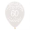 Wholesale Joblot Of 30 Packs Of 25 Amscan 60th Birthday Polka Dot Balloon