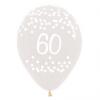Wholesale Joblot Of 30 Packs Of 25 Amscan 60th Birthday Polka Dot Balloon wholesale party