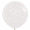 Wholesale Joblot Of 20 Amscan Heart & Flowers Balloons Clear 36