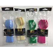 Wholesale Wholesale Joblot Of 100 Amscan Plastic Spoons Mixture Of 4 Colours (Pack Of 10)