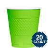 Wholesale Joblot Of 35 Amscan Kiwi Colour Plastic Party Cups 354ml (Pack Of 20)