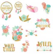 Wholesale Wholesale Joblot Of 24 Amscan Boho Birthday Girl Cut-Outs Decorations (12 Pcs)