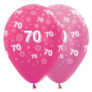 Wholesale Wholesale Joblot Of 20 Packs Of 25 Amscan 70th Birthday Flowers Balloon 12"