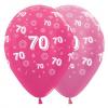 Wholesale Joblot Of 20 Packs Of 25 Amscan 70th Birthday Flowers Balloon 12