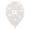 Wholesale Joblot Of 20 Packs Of 25 Amscan 50th Birthday Star Balloons 12" Round