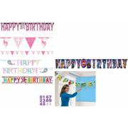 Wholesale One Off Joblot Of 66 Amscan Happy Birthday Letter Banners - Various Included
