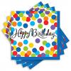 Wholesale Joblot Of 32 Amscan Happy Birthday Dots Napkins (Pack Of 36) wholesale sports