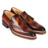 Paul Parkman Norwegian Welted Tassel Loafers Brown Burnished
