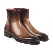 Wholesale Paul Parkman Brown Burnished Side Zipper Boots Goodyear Welt