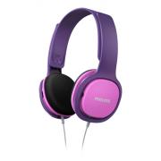 Wholesale Philips Kids Wired 3.5mm Audio Jack On-Ear Headphones - Purple And Pink
