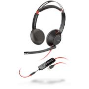 Wholesale Plantronics Poly Blackwire 5220 Wired USB-C And 3.5mm Audio Jack Headset - Black