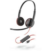 Wholesale Plantronics Poly Blackwire C3220 Series 3200 Wired 3.5mm Audio Jack Stereo Headset - Black