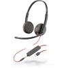 Plantronics Poly Blackwire C3225 Series 3200 Wired USB-C And 3.5mm Audio Jack Stereo Headset - Black wholesale photo